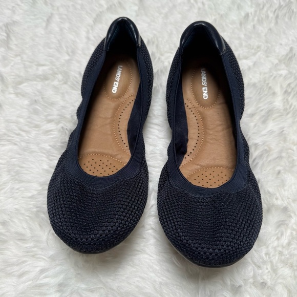 Lands’ End Navy Blue Ballet Flats Size 7 - Picture 10 of 10